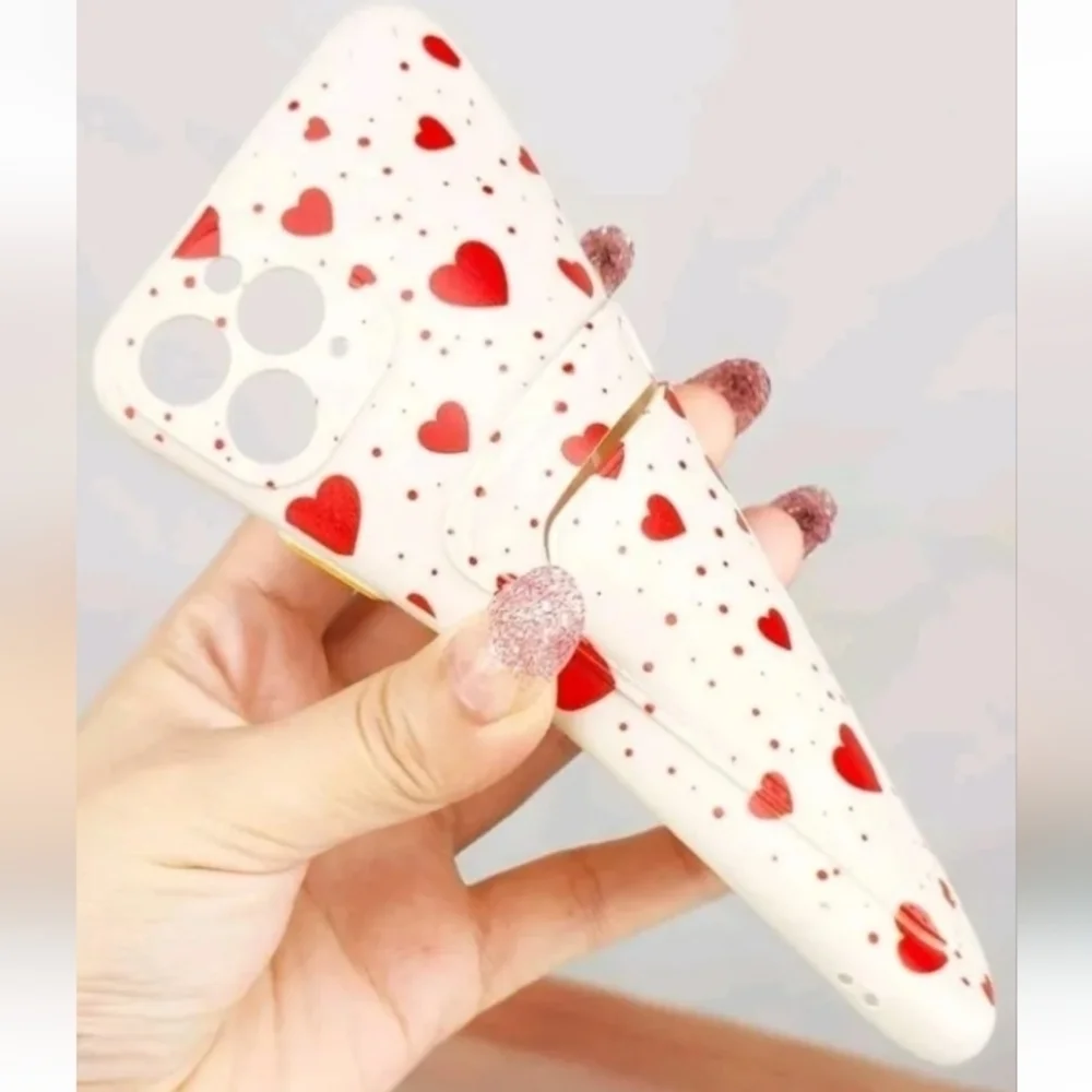 HEART Pattern Card Slot Phone Case iPhone 13 Pro new